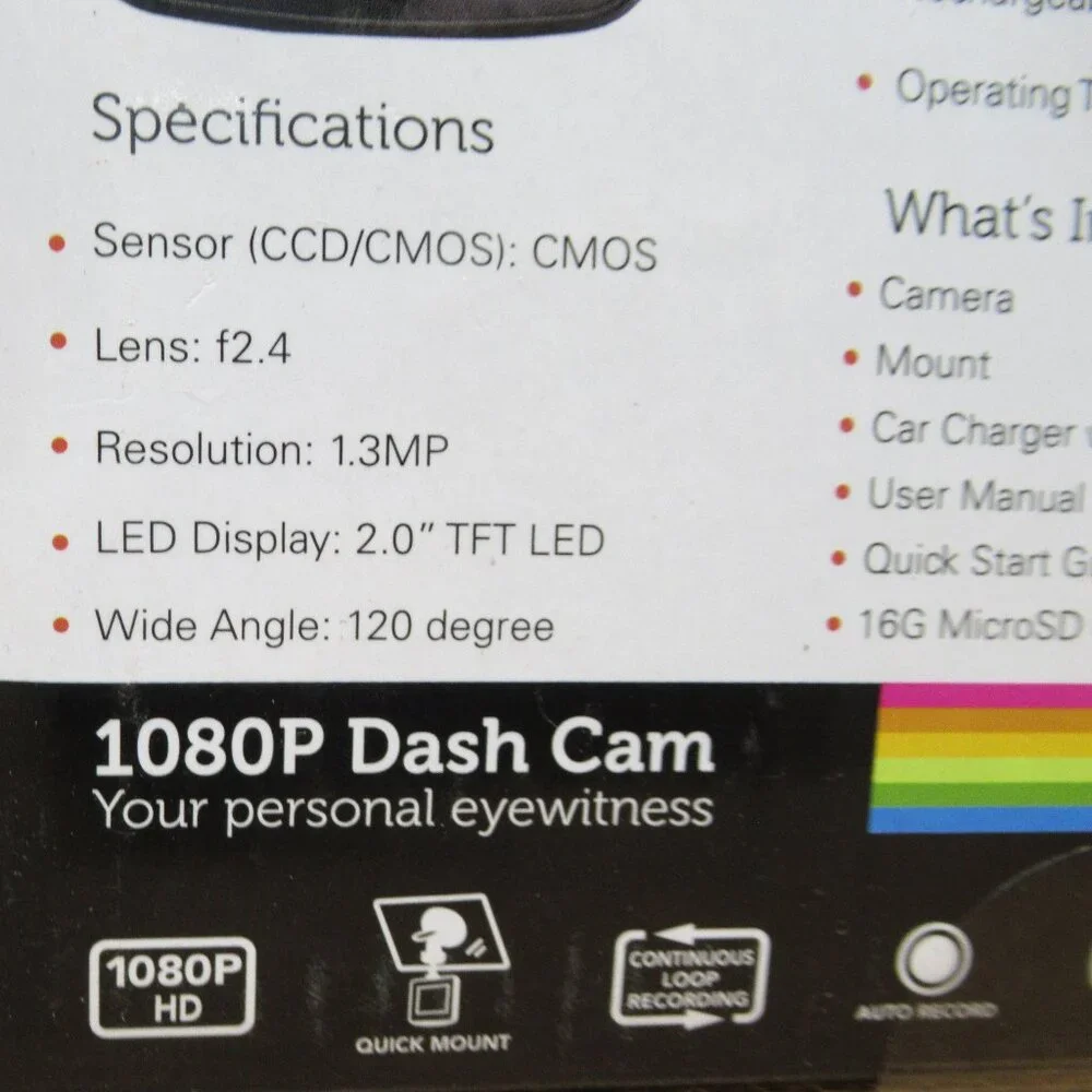 Polaroid PD-E53H 1080P Dash Cam